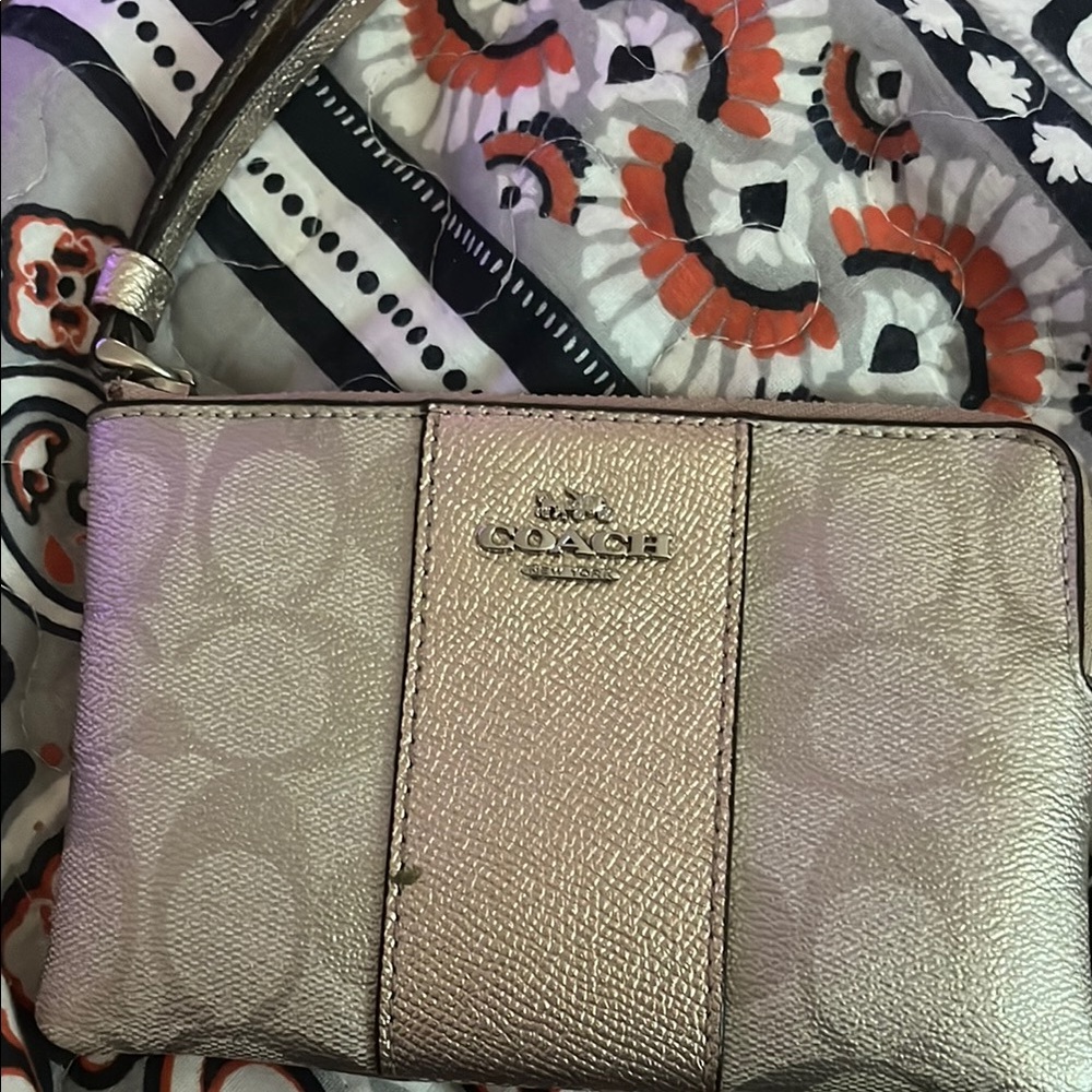 Coach Gold Wristlet